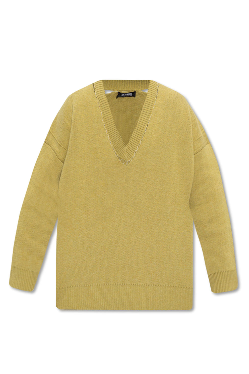 Raf simons v sale neck sweater